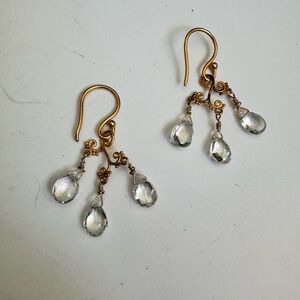 Dainty crystal drop earrings
